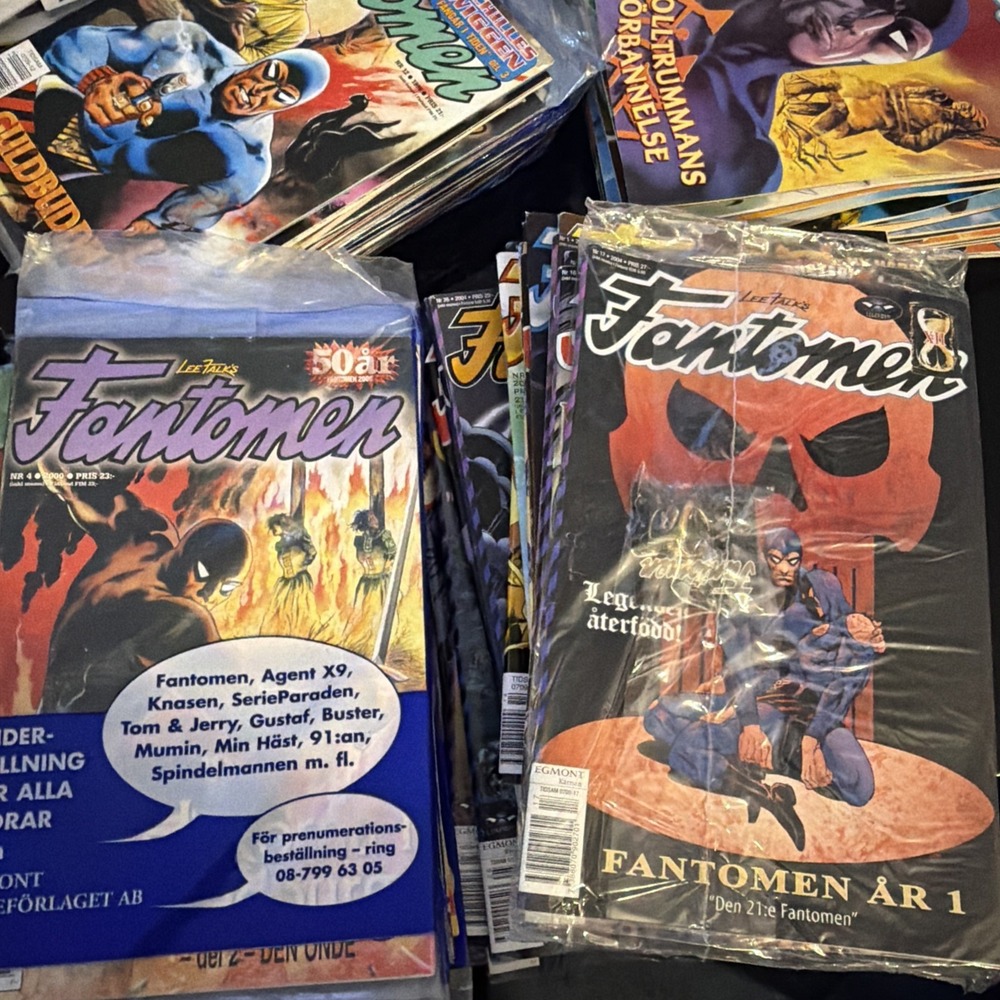 FANTOMEN Swedish Phantom Comic Run of 80 issues 1999, 2000, 2003, 2004, 2005